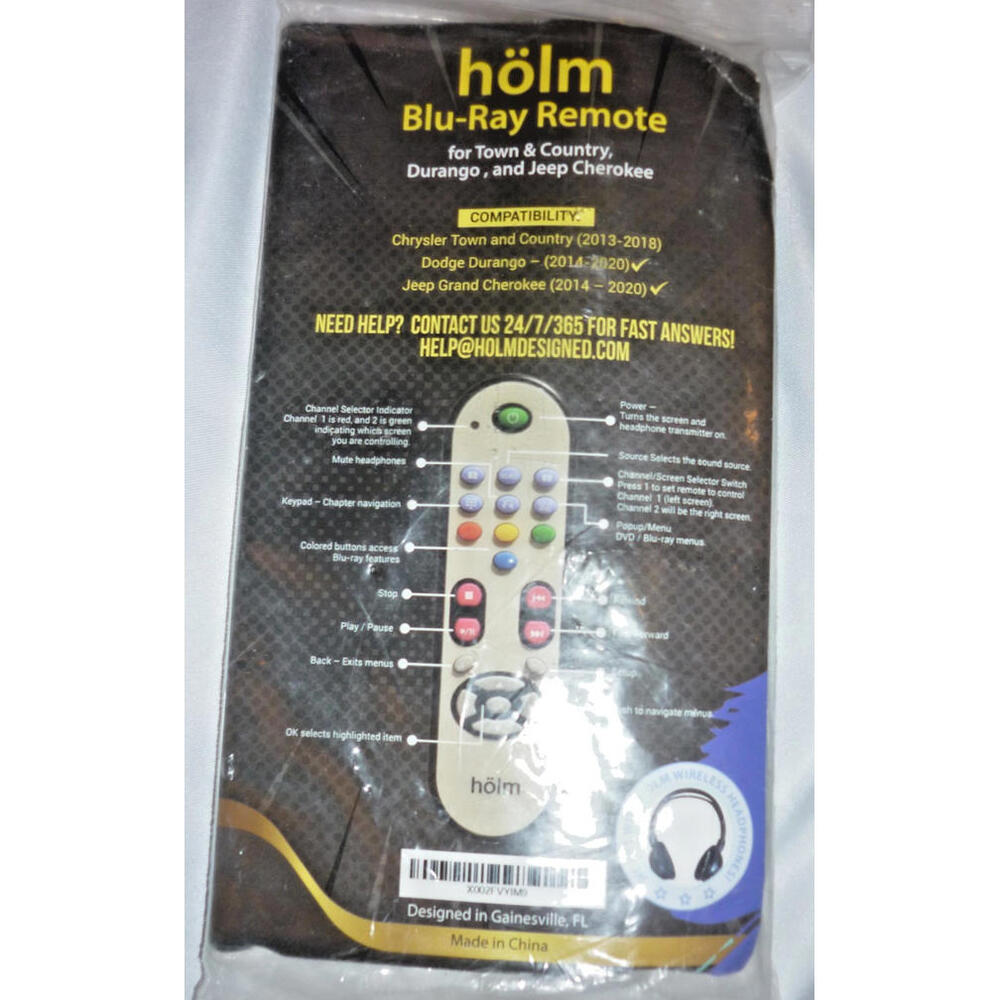 NEW HOLM‎ Chrysler Town Country DVD Remote for UConnect BluRay Durango Cherokee